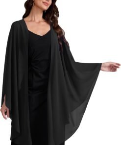 Baoqiya Chiffon Shawls and Wraps Wedding Party Shawl Scarf for Women Bridal Evening Dress on Special Occasion Dresses