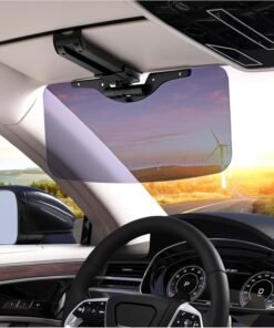 Sun Visor Extender for Car - Universal Adjustable Side Window Sun Blocker, Folding Clip-On Visor Extension, Easy Install & Glare Reduction (Black)