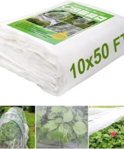 KLEWEE 10 x 50 FT Garden Mesh Netting, Ultra Fine Plant Netting Covers, Garden Netting for Raised Beds Vegetables, Fruit Tree Netting for Blueberry Bushes Barrier Screen Protection Net Cover