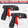 Instant Aerosol Trigger Handle (Pack of 2), Instantly Converts Spray Cans into Spray Guns - Full Hand Grip, Reusable, Easy to Clip-On & Off - Universal Fit, Use on Spray Paint, Adhesives, Lubricants