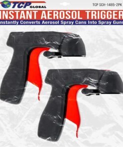 Instant Aerosol Trigger Handle (Pack of 2), Instantly Converts Spray Cans into Spray Guns - Full Hand Grip, Reusable, Easy to Clip-On & Off - Universal Fit, Use on Spray Paint, Adhesives, Lubricants