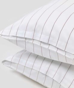 Classic Cedar Pinstripes Pillow Case Pair