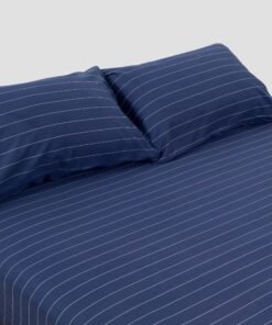 Classic Navy Pinstripes Fitted Sheet